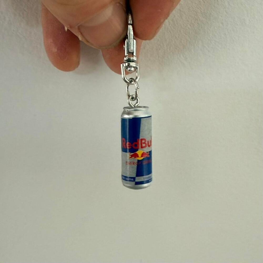 Red bull can keychain keychain